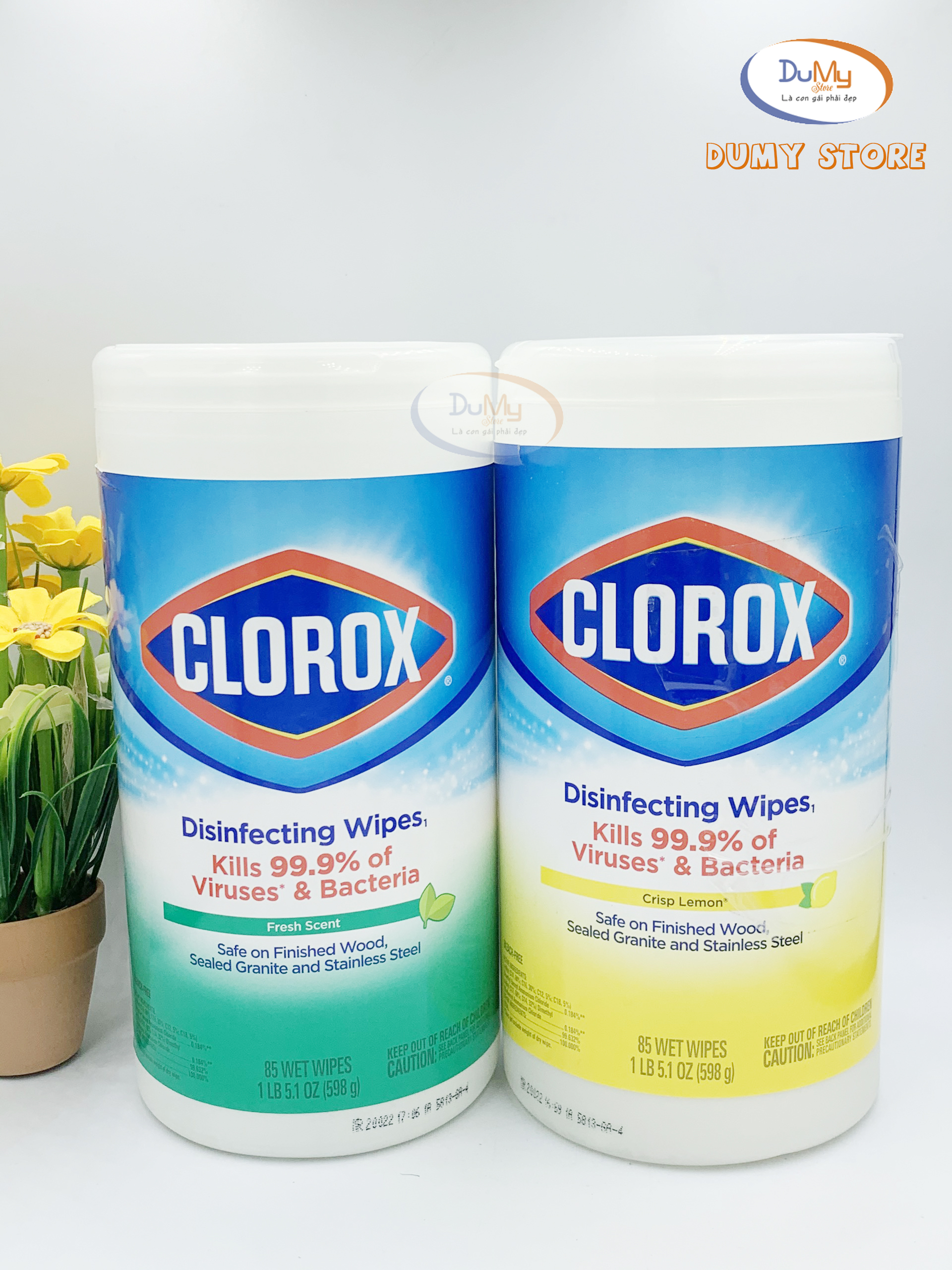 Khăn giấy ướt diệt khuẩn CLOROX 85 tờ 598gr của Mỹ