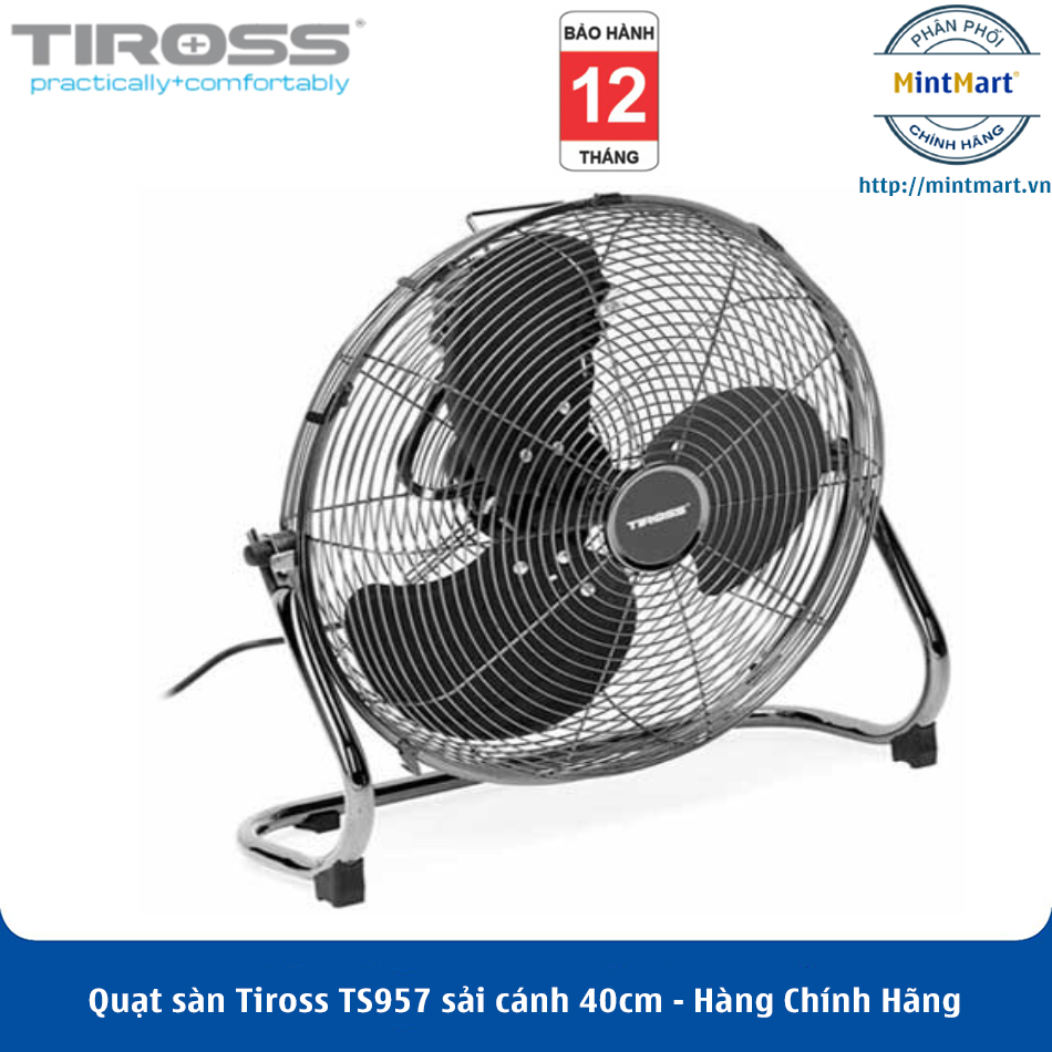 Quạt sàn tiross ts957 sải cánh 40cm - hàng chính hãng