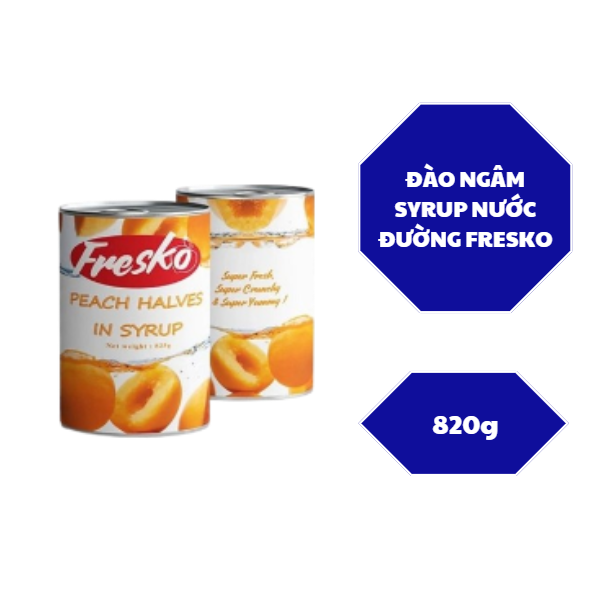1 Lon Đào Ngâm Nước Đường Resko 820g - Đào mềm
