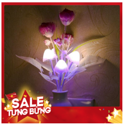 [HCM][LOẠI LỚN] ĐÈN NGỦ CẢM ỨNG KIÊM ĐÈN TRANG TRÍ NẤM HOA HỒNG TỰ SÁNG KHI TRỜI TỐI CỰC XINH XẮN - ĐÈN NGỦ TREO PHÒNG CHO BÉ TỰ ĐỔI MÀU CỰC THÚ VỊ