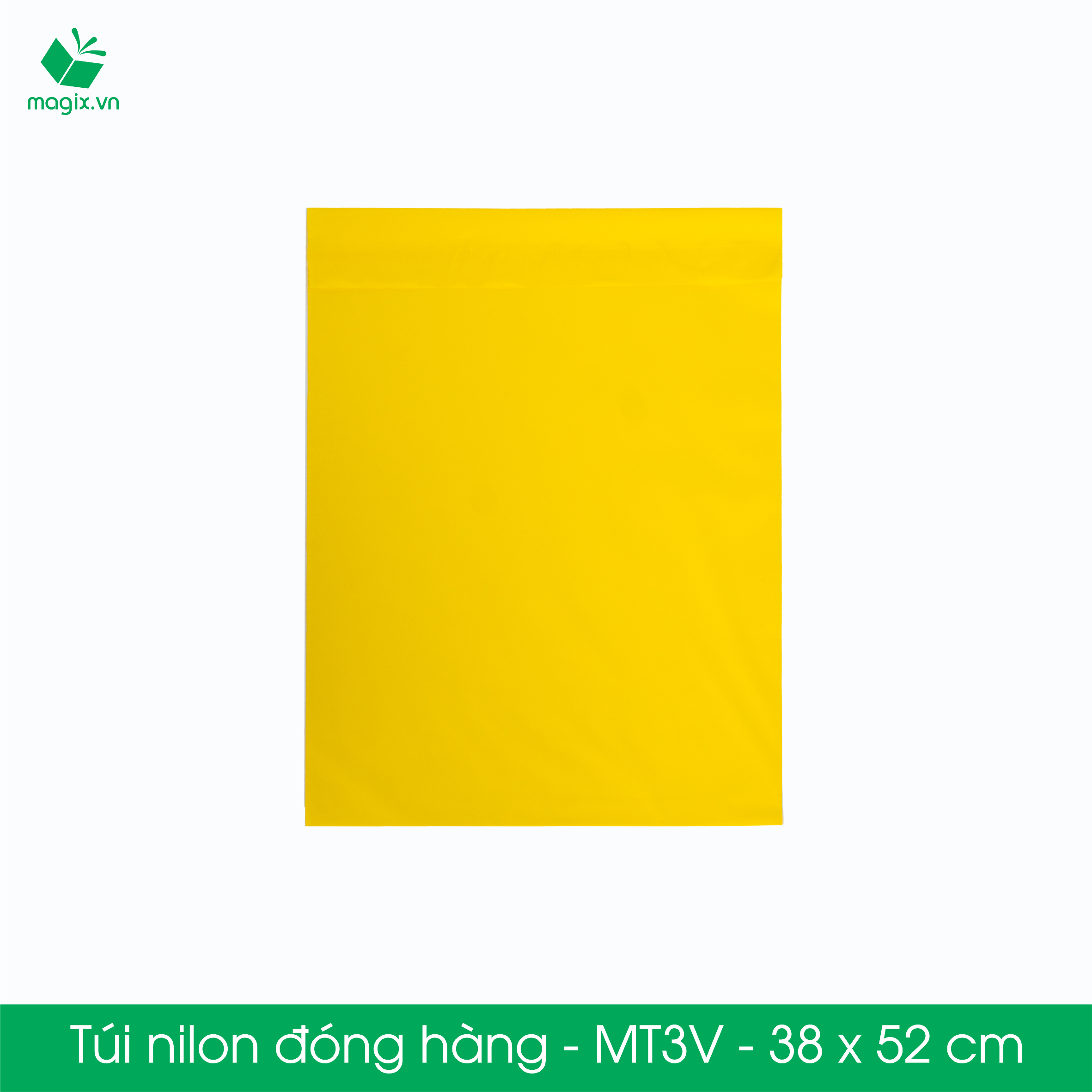 Mt3v - 38x52 cm - túi nilon gói hàng - 100 túi niêm phong đóng hàng màu vàng