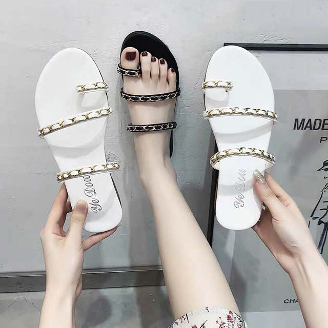 Dép quai xích xỏ ngón siêu xinh Gia Hân Shoes 011 Hàng VNXK Cao Cấp