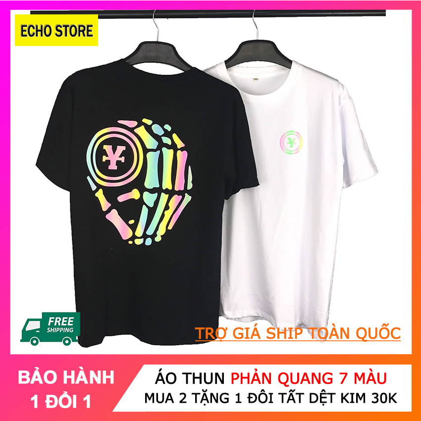 Áo thun phản quang 7 màu PQ7MCOINS005, áo phản quang 7 màu COINS, áo thun unisex, áo thun nam đẹp, áo thun nữ đẹp, áo 100% cotton thoáng mát - Echo store
