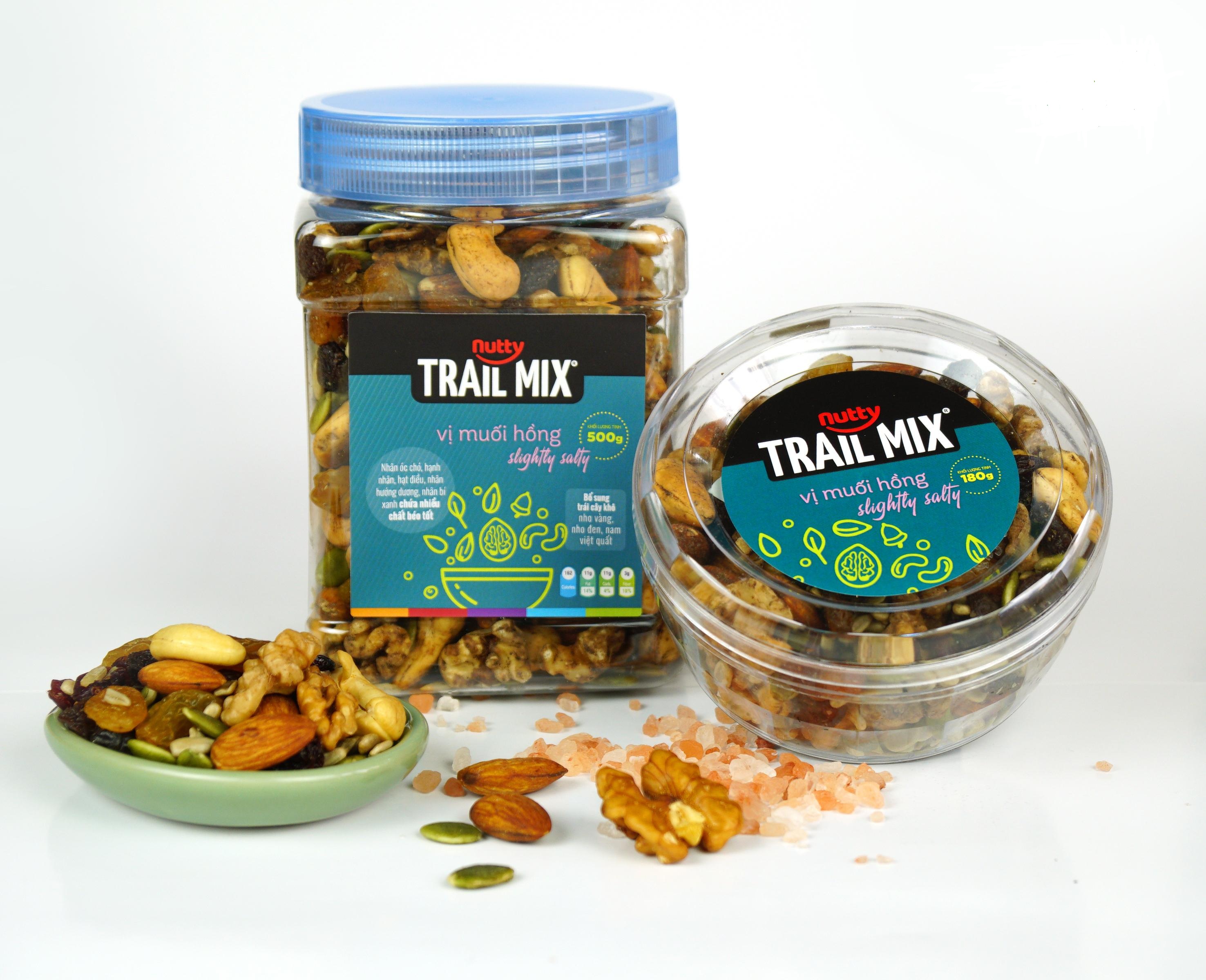 Hạt sấy dinh dưỡng tổng hợp trail mix vị muối hồng 500g