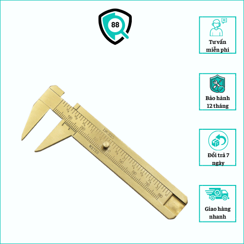 Thước kẹp cơ khí 80mm chất liệu đồng