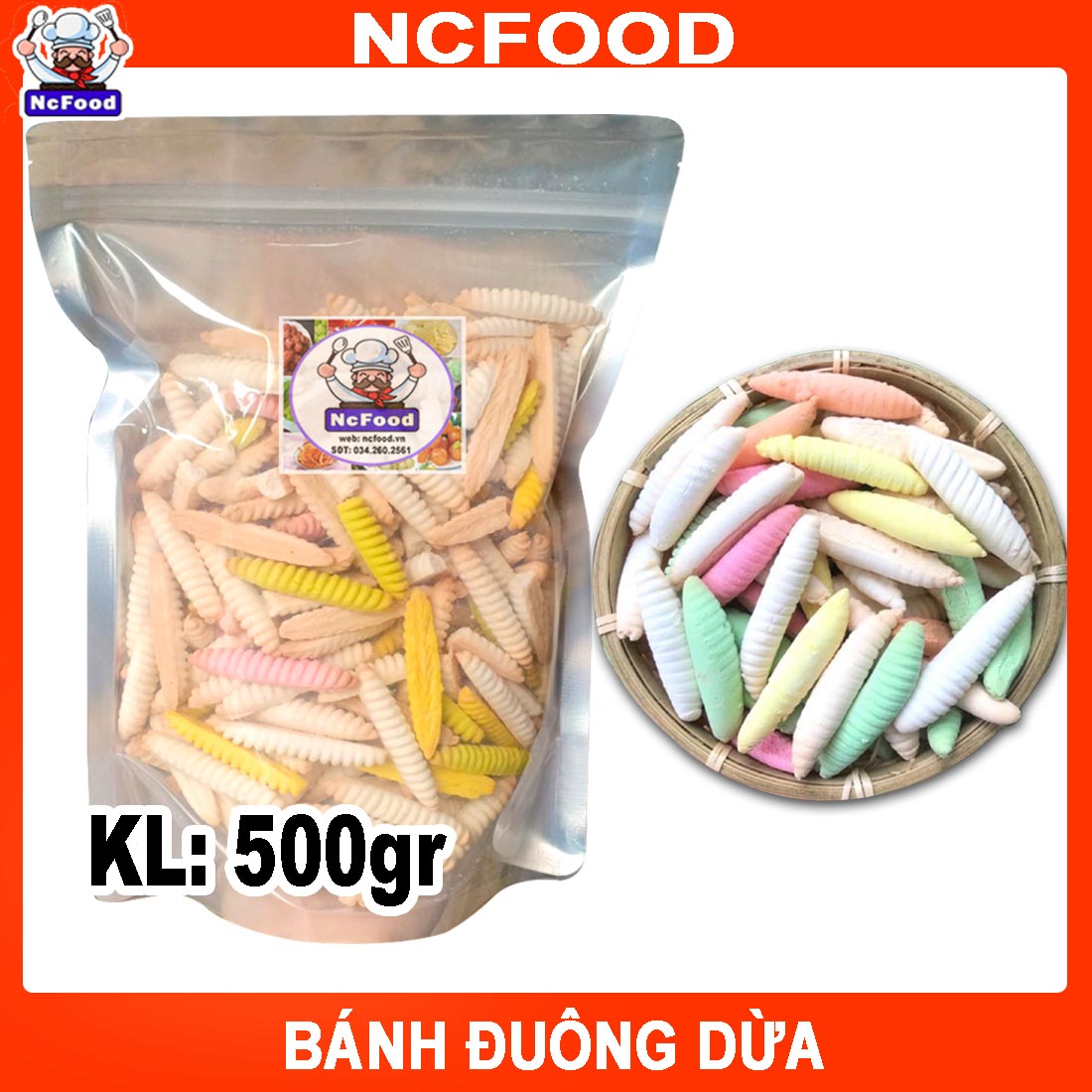 Bánh đuông dừa 500gr/ bánh con sâu/ bánh men tuổi thơ