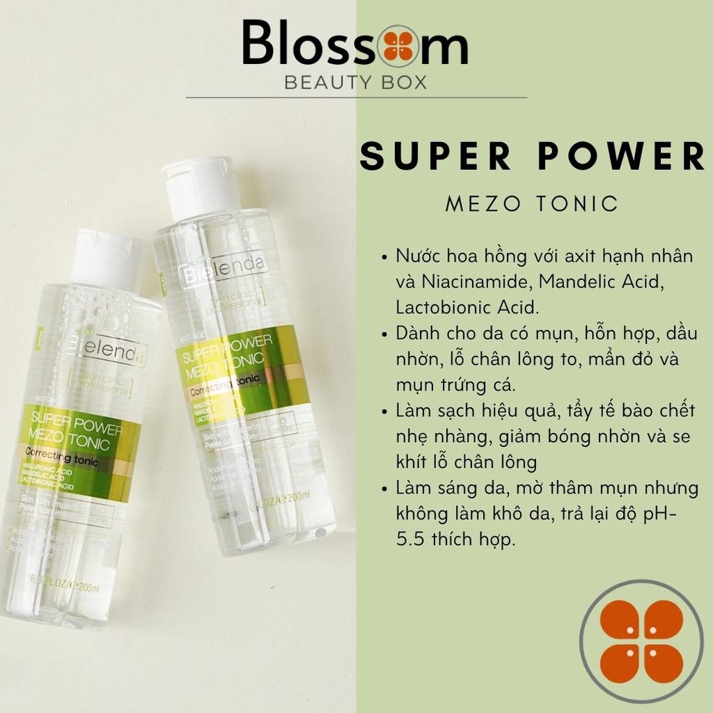 Toner ch.ống lão hoá BIELENDA SUPER POWER MEZO TONER