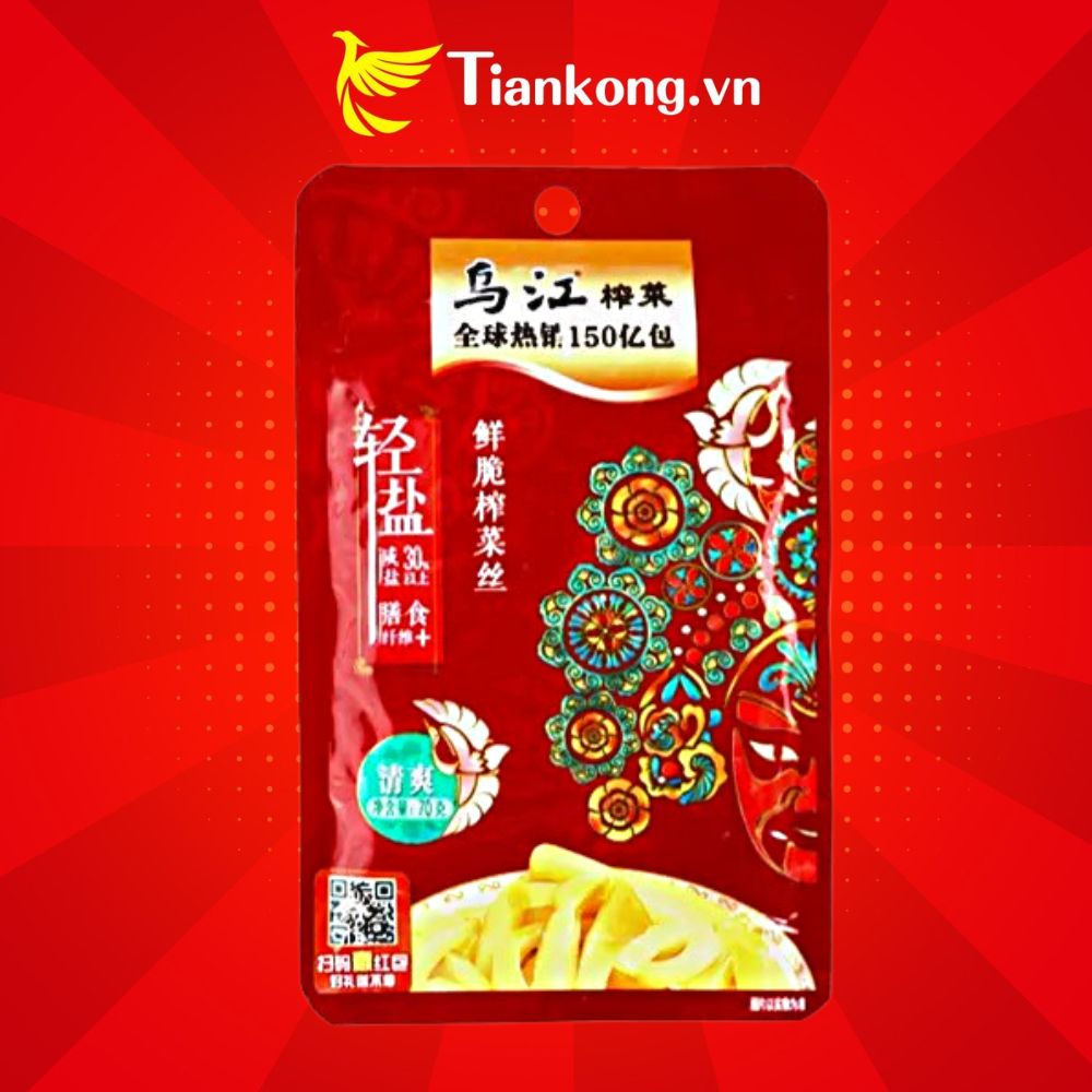 Dưa muối cải muối zhacai, đồ ăn đóng gói sẵn- TIANKONG