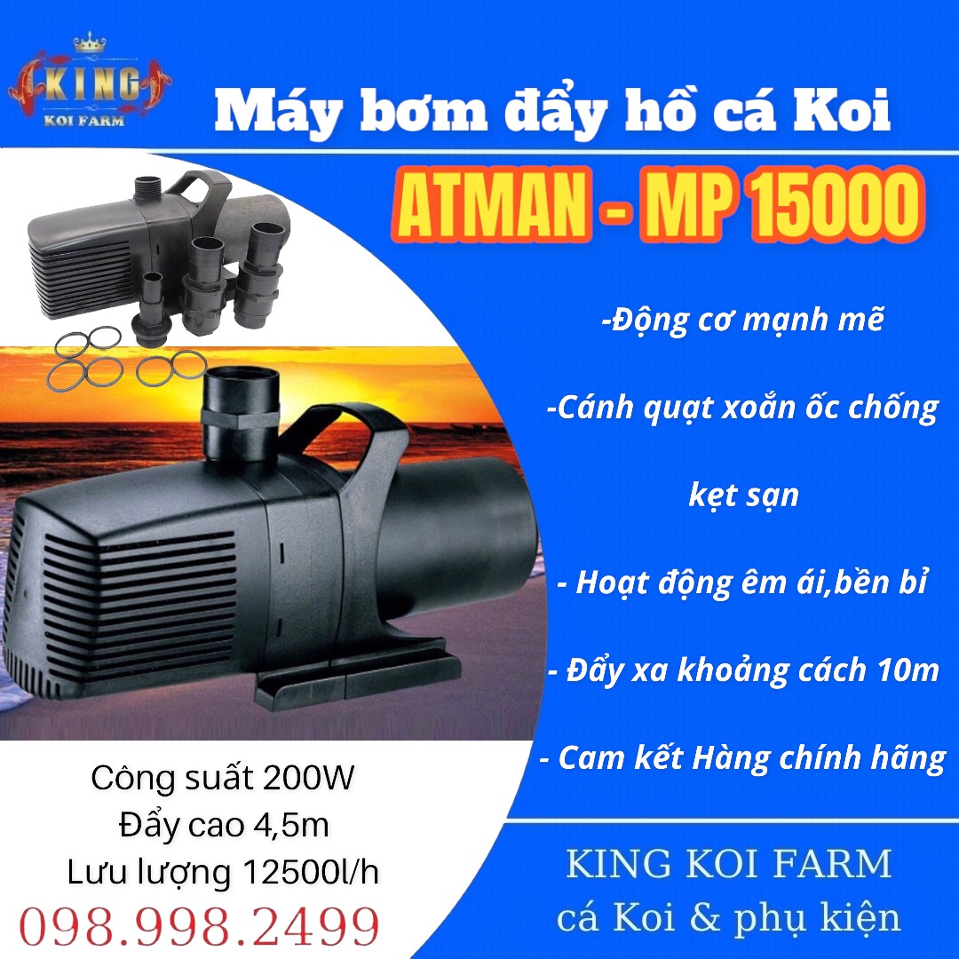 Máy bơm đẩy atman mp 15000-18000-20000 máy bơm đẩy hồ cá koi cá cảnh