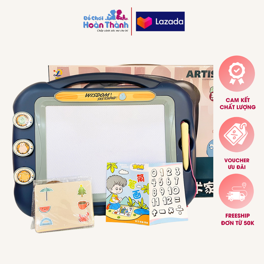 Bảng viết tự xóa thông minh cho bé HOÀN THÀNH cỡ lớn, giúp bé thỏa sức sáng tạo không lo bẩn tay