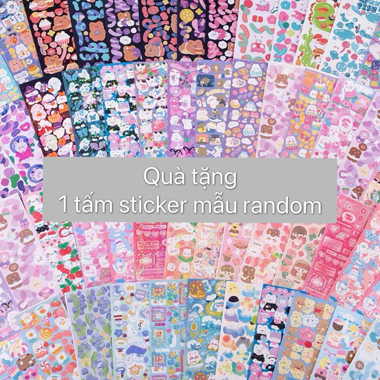 Quà tặng - 1 tấm sticker hình dán ngẫu nhiên