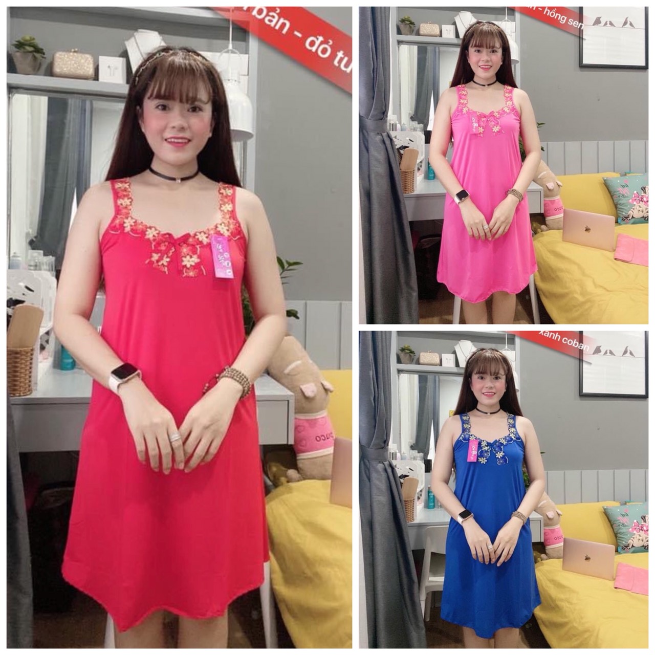 [FreeshipMAX] [HCM]Đầm nữ Thun Lạnh Mặc Nhà Đầm Váy Ngủ