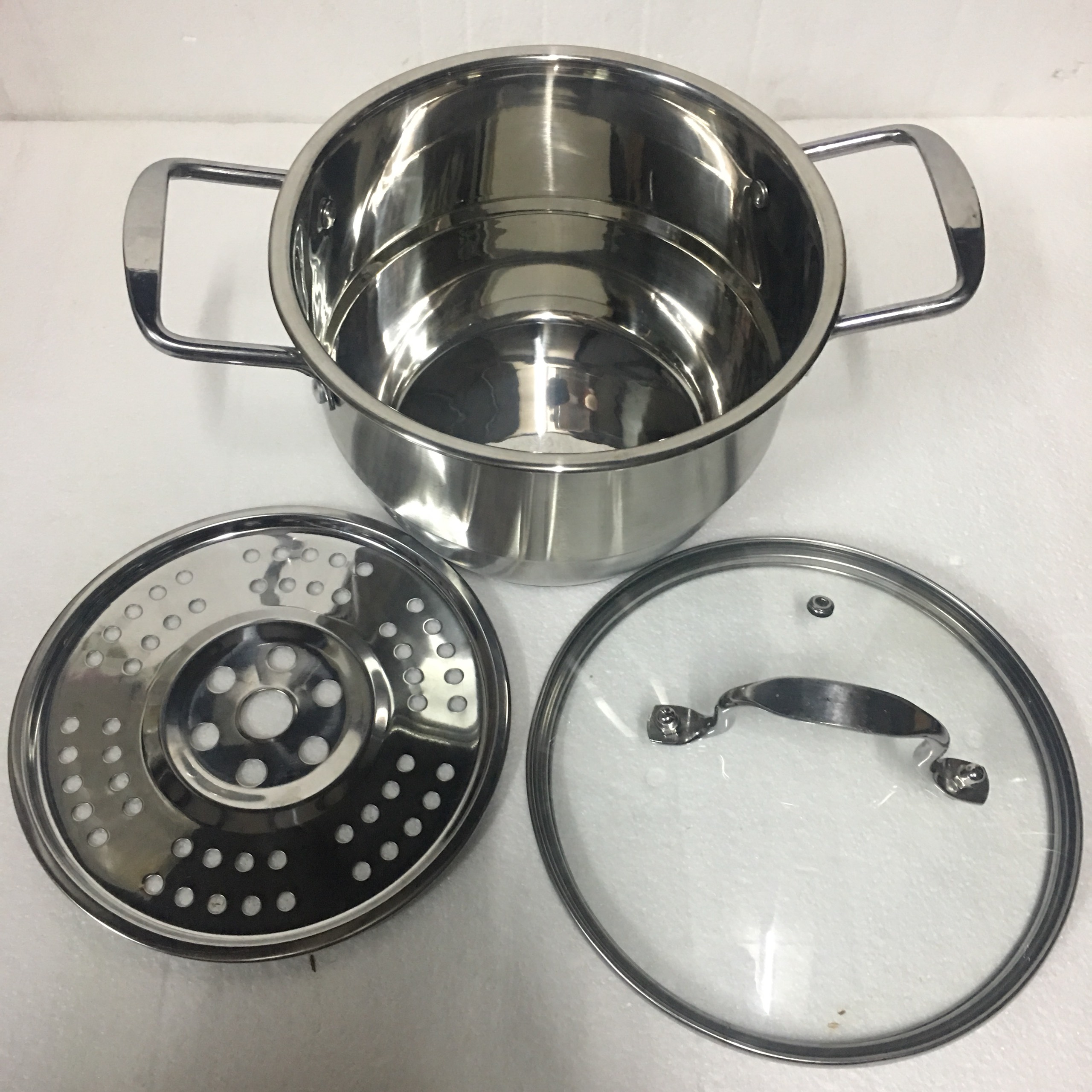 Nồi hấp, nồi lẩu inox đa năng dùng được trên mọi loại bếp, nồi hấp cách thủy