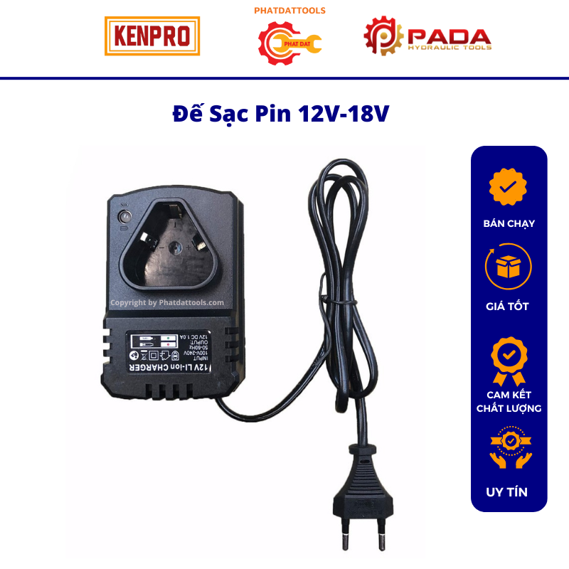 Cốc sạc pin 12V ,18Vcho máy khoan pin-Đế sạc pin 12V,18V