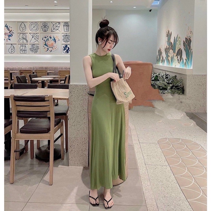 20 Mẫu váy đầm maxi thun dài đẹp kiểu Hàn Quốc  ALONGWALKER