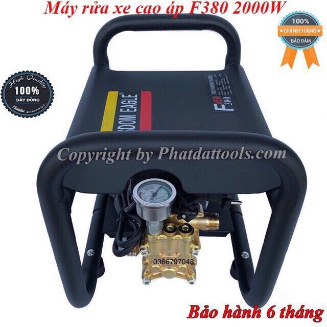 Máy rửa xe cao áp F380 2000w máy xịt rửa xe ô tô xe máy máy rửa xe công nghiệp, tặng bình tạo bọt, hộp giấy