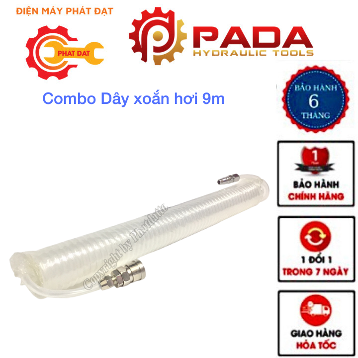 Combo Dây xoắn hơi 9m và xì khô Đài Loan