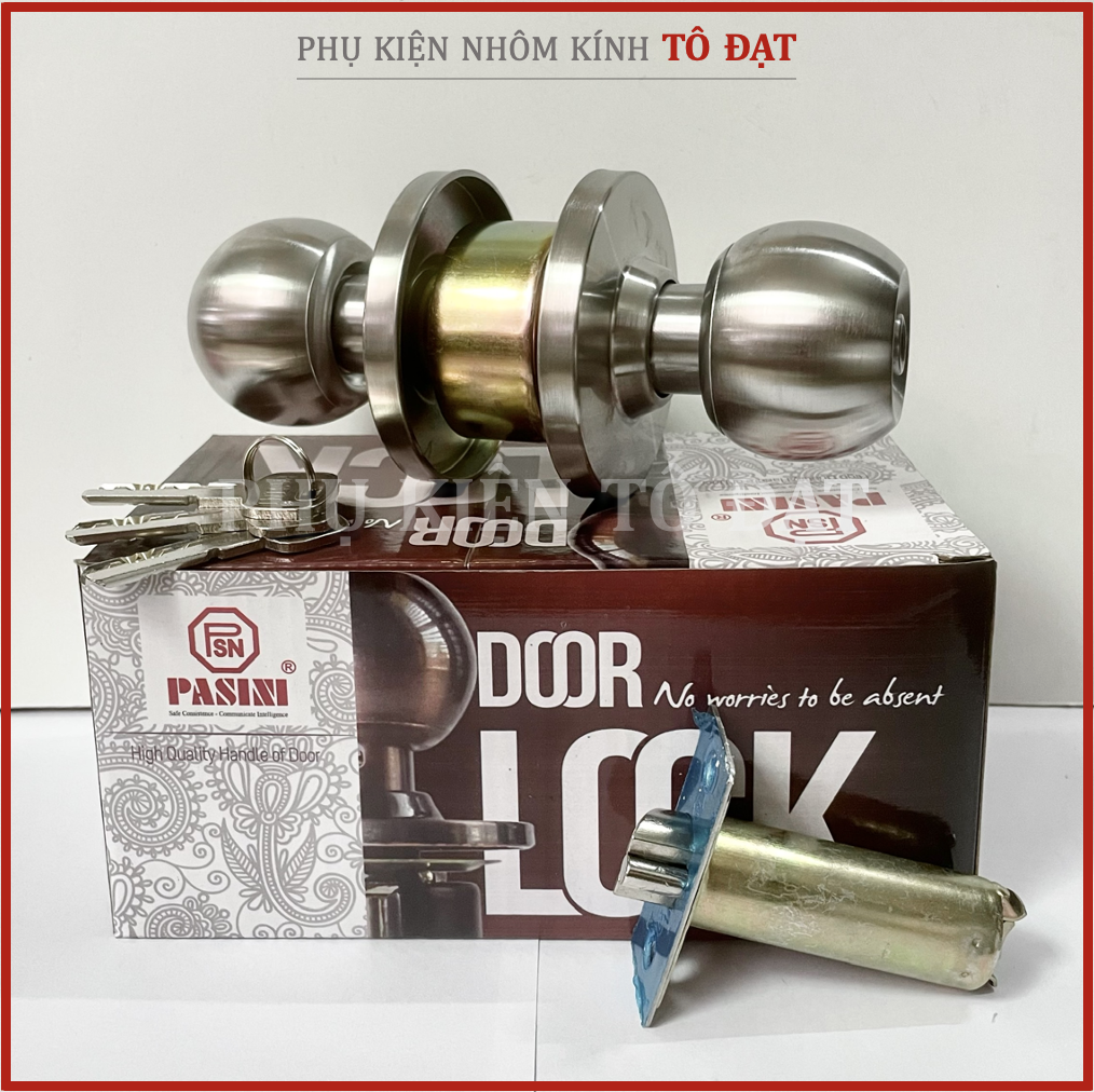 Khoá tay nắm tròn inox pasini 9500ss chính hãng