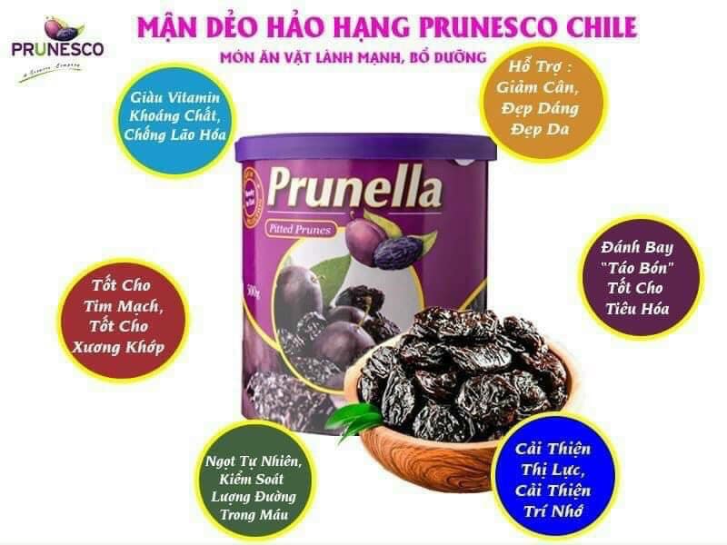 Mận dẻo tự nhiên cao cấp thượng hạng chile, hộp 500gr