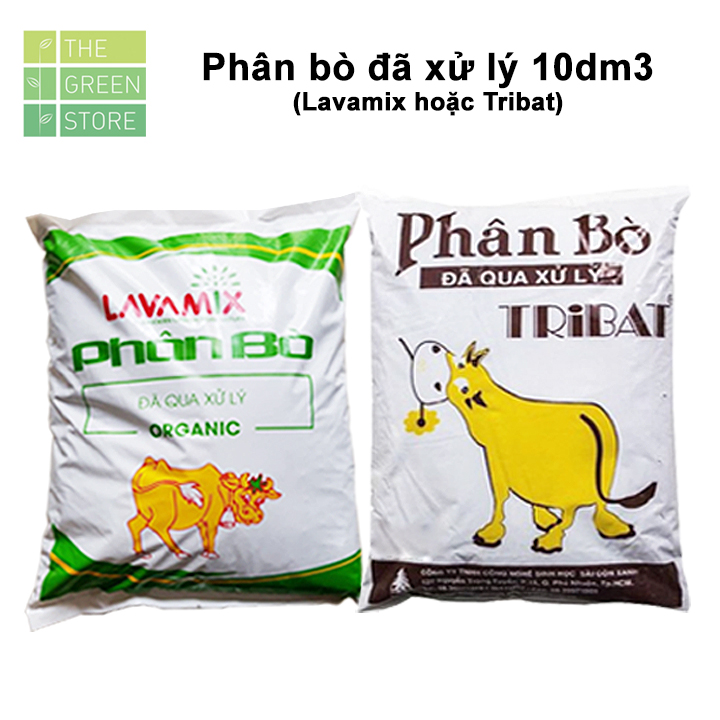 Phân bò hữu cơ đã xử lý Tribat hoặc Lavamix 10dm3 (khoảng 2.5-3kg) sạch, an toàn và tiện dụng