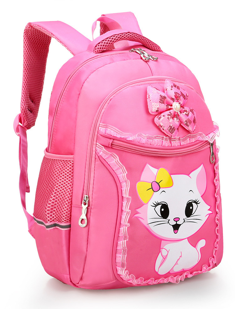 Balo đi học mầu hồng mèo hello kitty  đáng yêu dành cho bé gái cấp 1 tiểu học lớp 12345 TE11