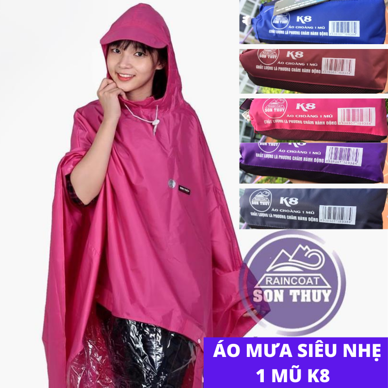 Áo mưa siêu nhẹ 1 mũ SƠN THỦY K8 - Tìm mua áo mưa chính hãng công ty Sơn Thủy K8, áo mưa thời trang siêu nhẹ, siêu bền che chắn tốt - Bảo Hành Uy Tín 1 Đổi 1 Bởi Tổng Kho 1688