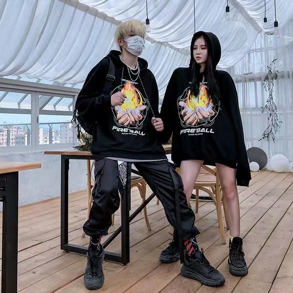 áo khoác nỉ hoodie phối hình ngọn lửa cho nam siêu đẹp đang hót hiện nay(HOT) R150