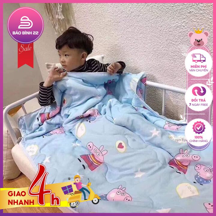 Chăn đũi trẻ em chất liệu mịn mát size 1.1x1.4m - Bảo Bình 22 - chat chọn mẫu - chăn cho bé, chăn mẫu giáo, chăn cho bé đi học