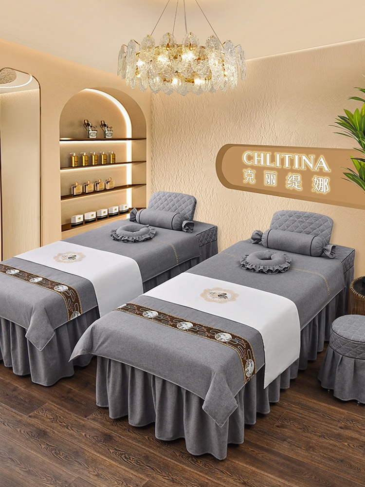 # Mẫu Mới 2022 Bộ Khăn Trải Giường Làm Đẹp Bốn Mảnh Phong Cách Châu Âu Đơn Giản Thẩm Mỹ Viện Chuyên Dụng Cho Người Nổi Tiếng Trên Mạng Khăn Trải Giường Vật