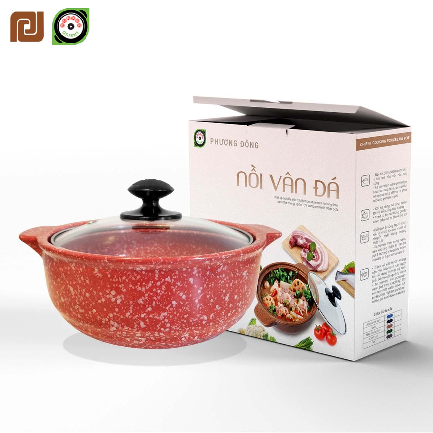 Nồi sứ sâu vân đá Phương Đông PDVS-2.5L