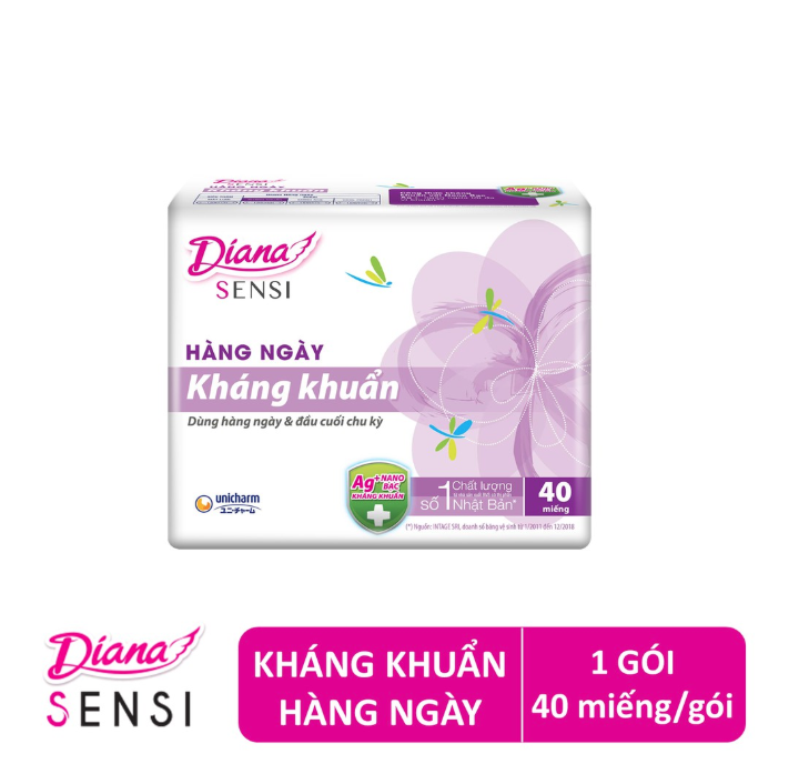 GÓI 40 MIẾNG DIANA SENSI HÀNG NGÀY KHÁNG KHUẨN