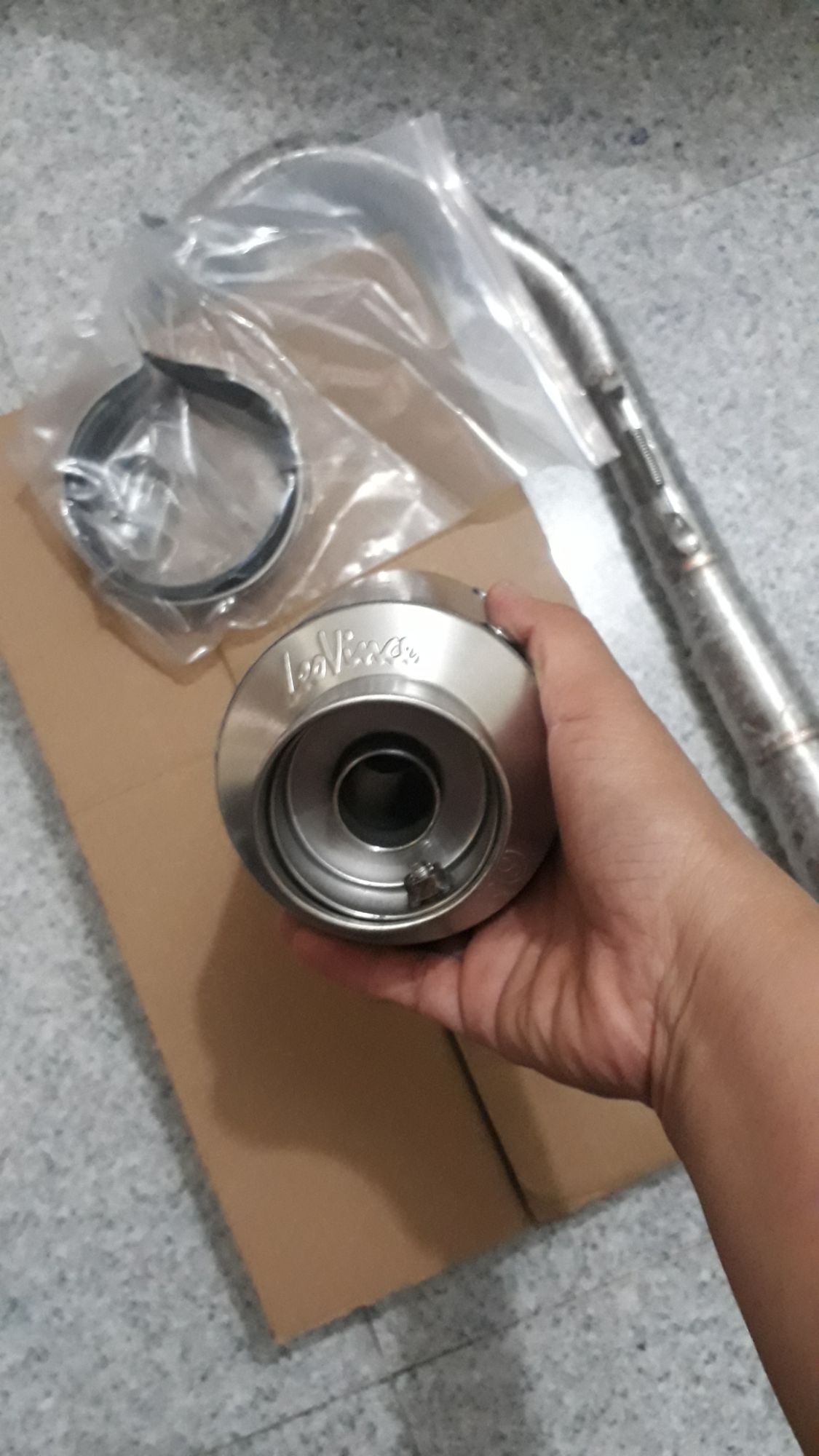 Pô leovince ngắn full cổ 2 khúc inox 304