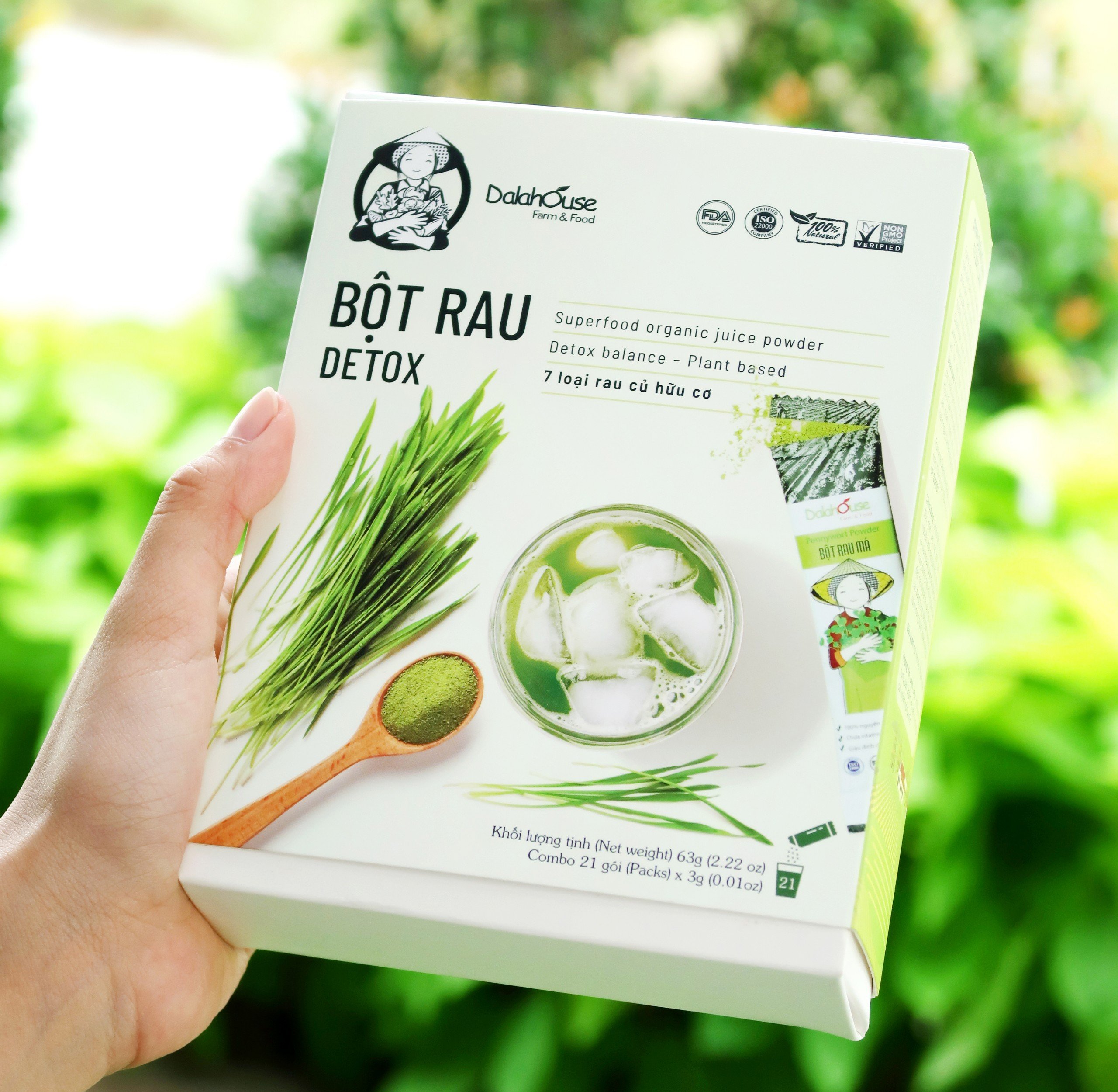 Combo detox bột rau củ thải độc cơ thể Dalahouse  phiên bản mới. 1 gói 3g định lượng cho 1 lần sử dụng