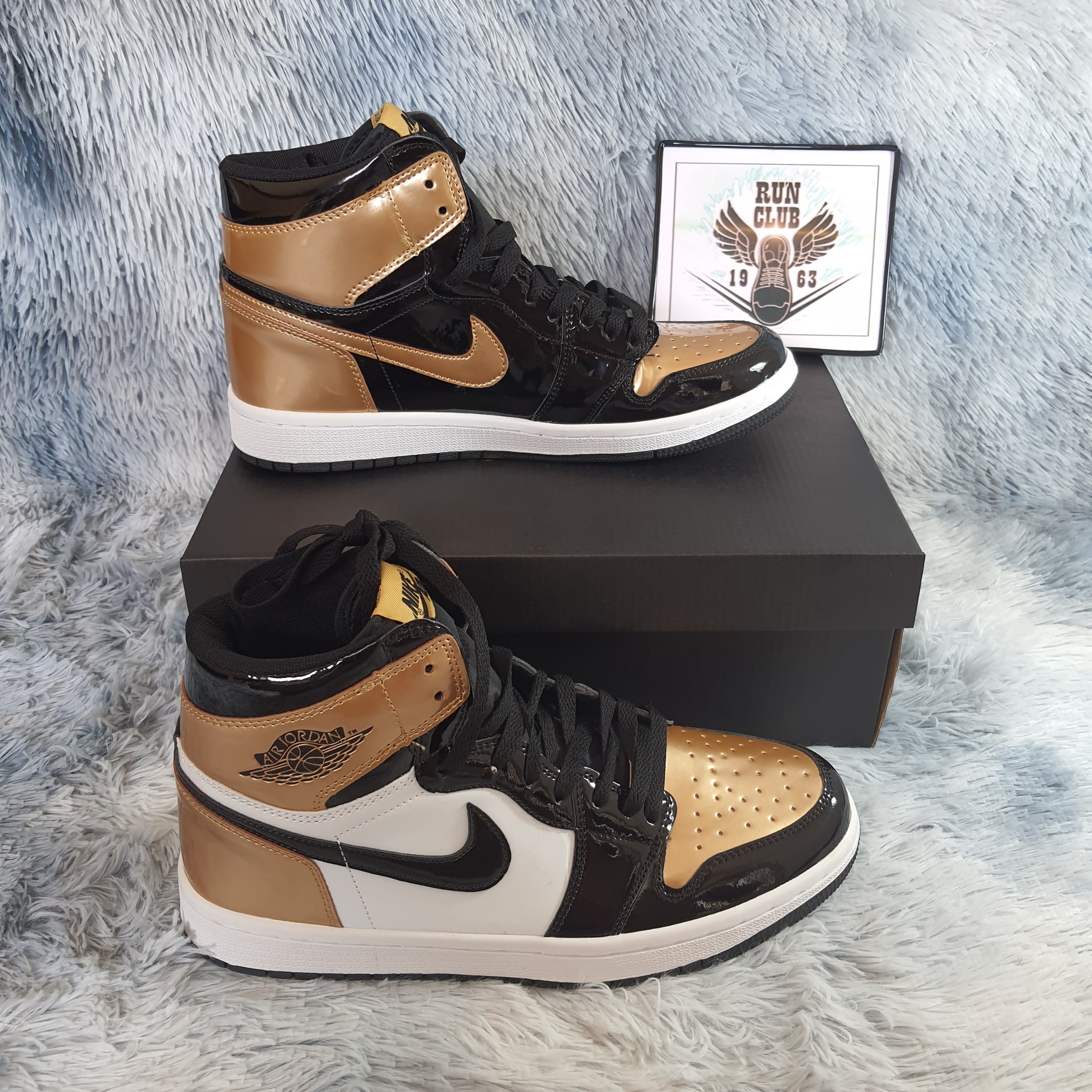 [VIDEO ẢNH THẬT+HỘP BẢO VỆ+FREESHIP ] giầy thể thao jordan 1 high gold toe vàng đen cổ cao thời trang nam nữ