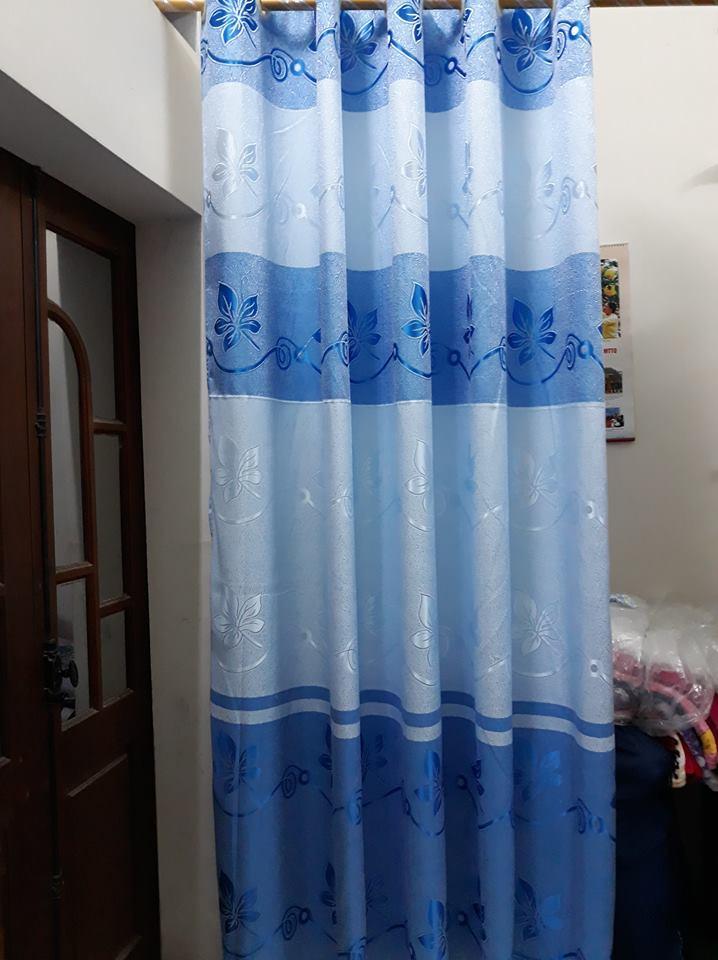 Bộ 2 rèm cửa chính cao cấp vải gấm  (Chiều rộng cửa từ 1m8 trở lên)