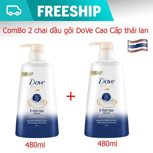 Combo 2 chai dầu gội dove thái lan cao cấp