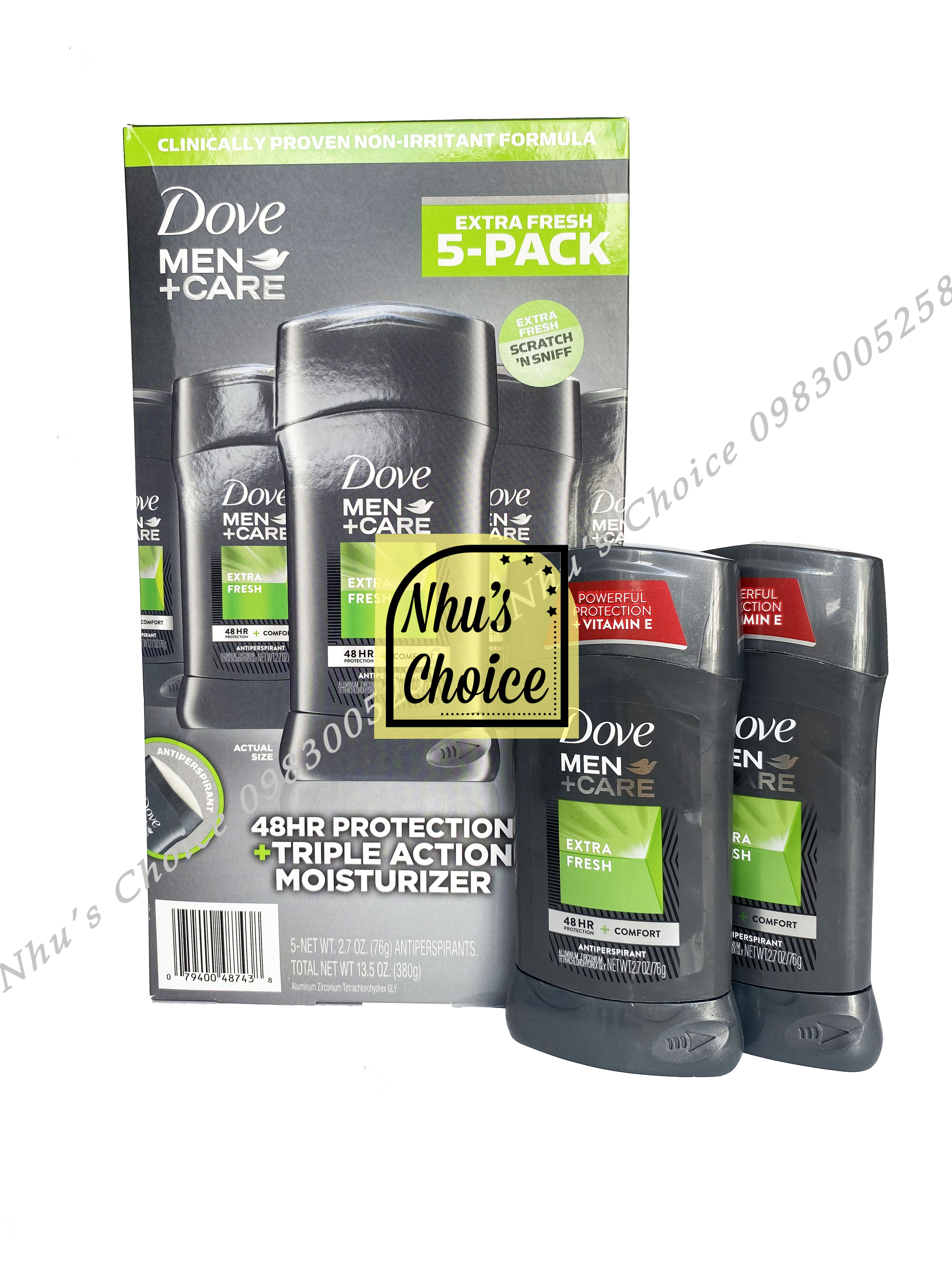Lăn khử mùi Dove Men+Care Antiperspirant, Extra Fresh 2.7 oz