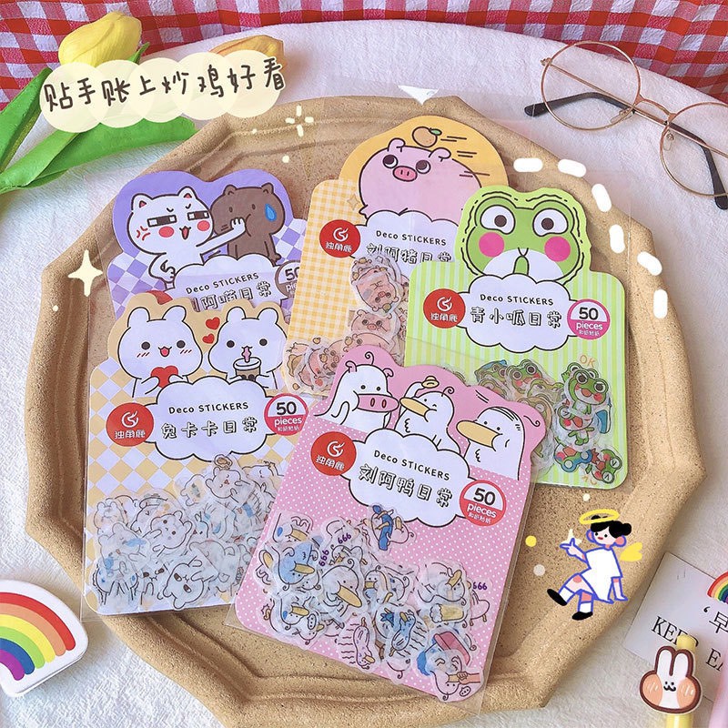 Sticker trang trí sổ tay thủ công hình động vật