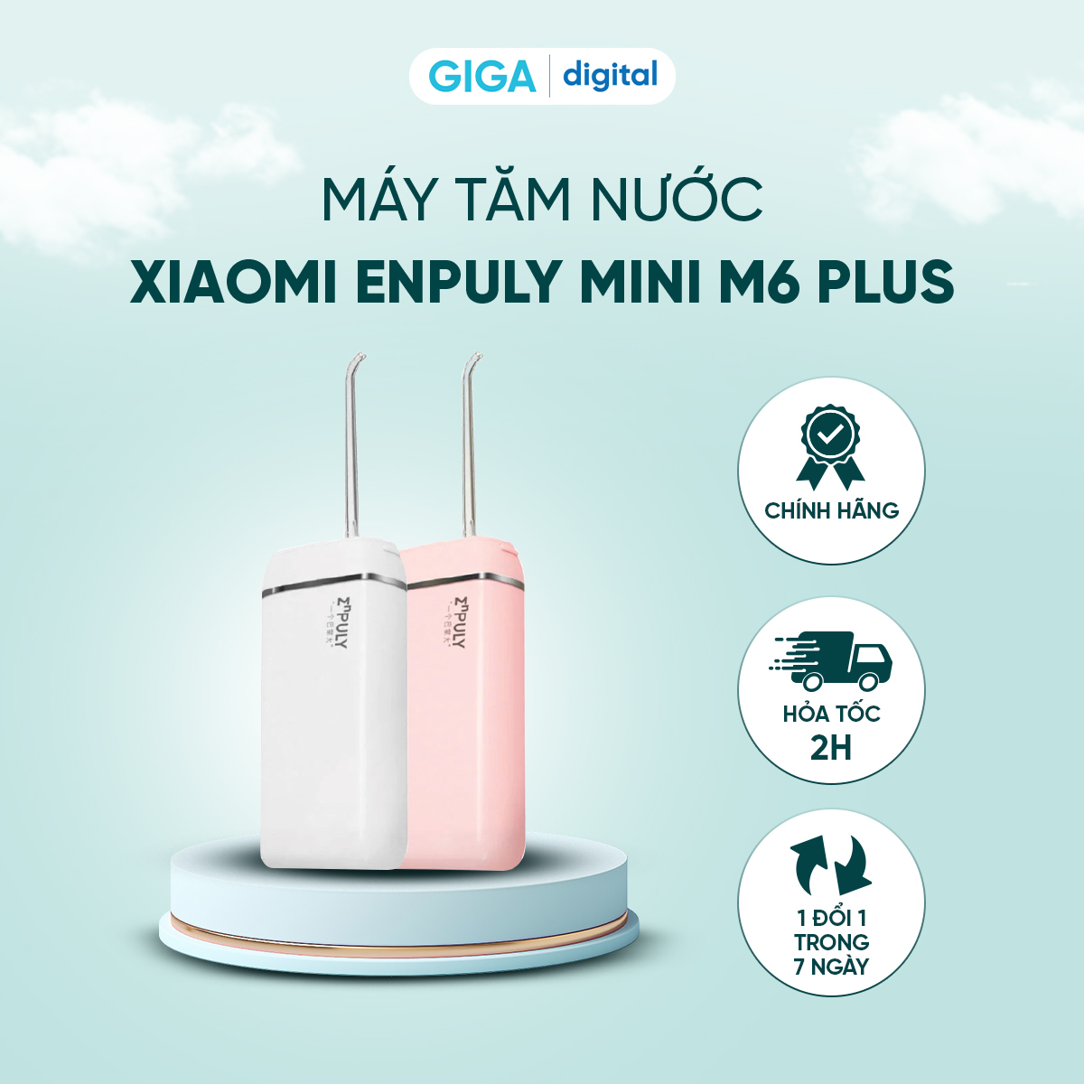 Máy tăm nước Xiaomi ENPULY Mini M6 Plus kháng nước IPX8 thuận tiện / Tăm nước vệ sinh răng miệng Mijia Water Flosser MEO701 và MEO702