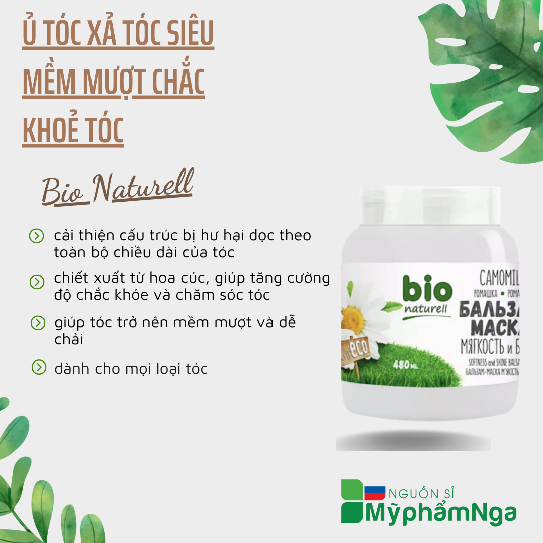 Ủ tóc xả tóc Bio Naturell siêu mềm mượt chắc khoẻ tóc