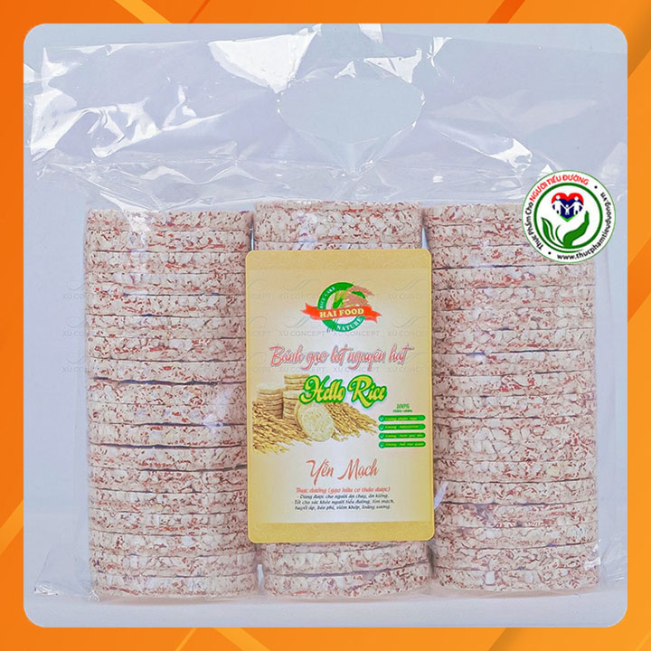 [HCM]Bánh dành cho người ăn kiêng tiểu đường thực dưỡng gạo lứt yến mạch (Bịch 3 cây - Một cây 17 bánh)