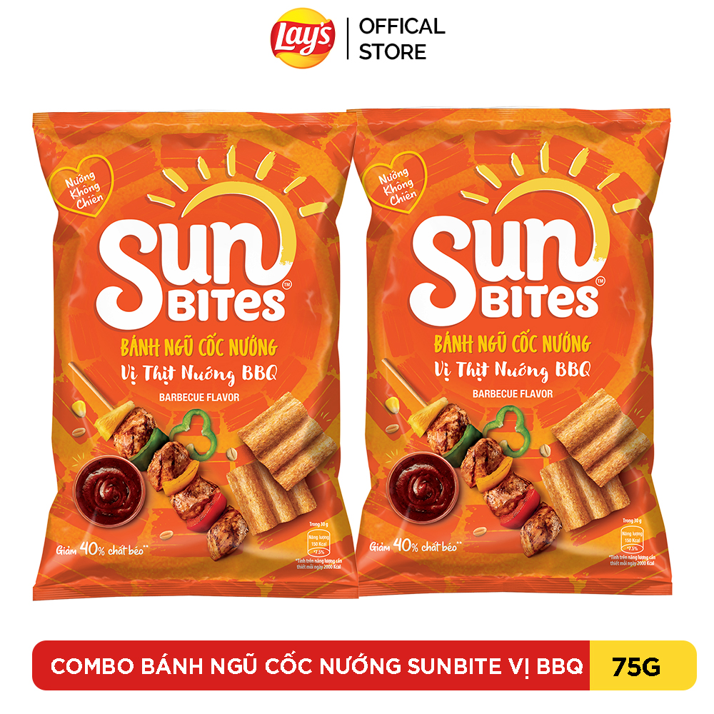 Combo 2 snack bịch sunbite vị bbq 75g