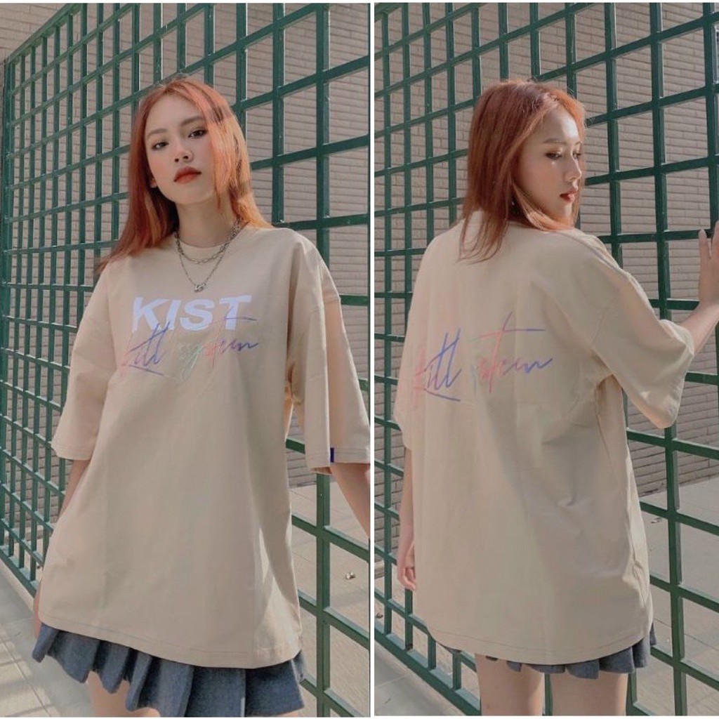 Áo thun kist be áo thun tay lỡ form rộng unisex 38-65kg nam nữ