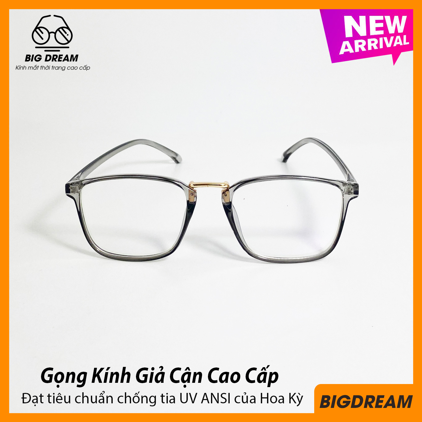 Mắt kính giả cận cao cấp gọng dẻo dành cho cả nam và nữ BDGD210 - Gọng kính cận không độ Hàn Quốc