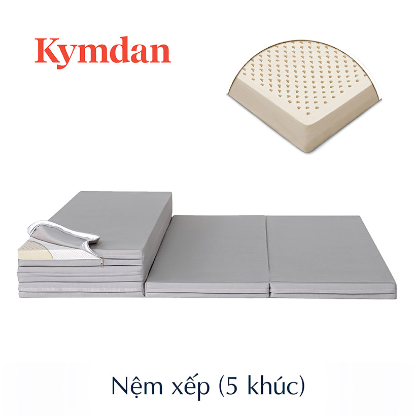Nệm xếp cao su thiên nhiên Kymdan độ dày 5 cm