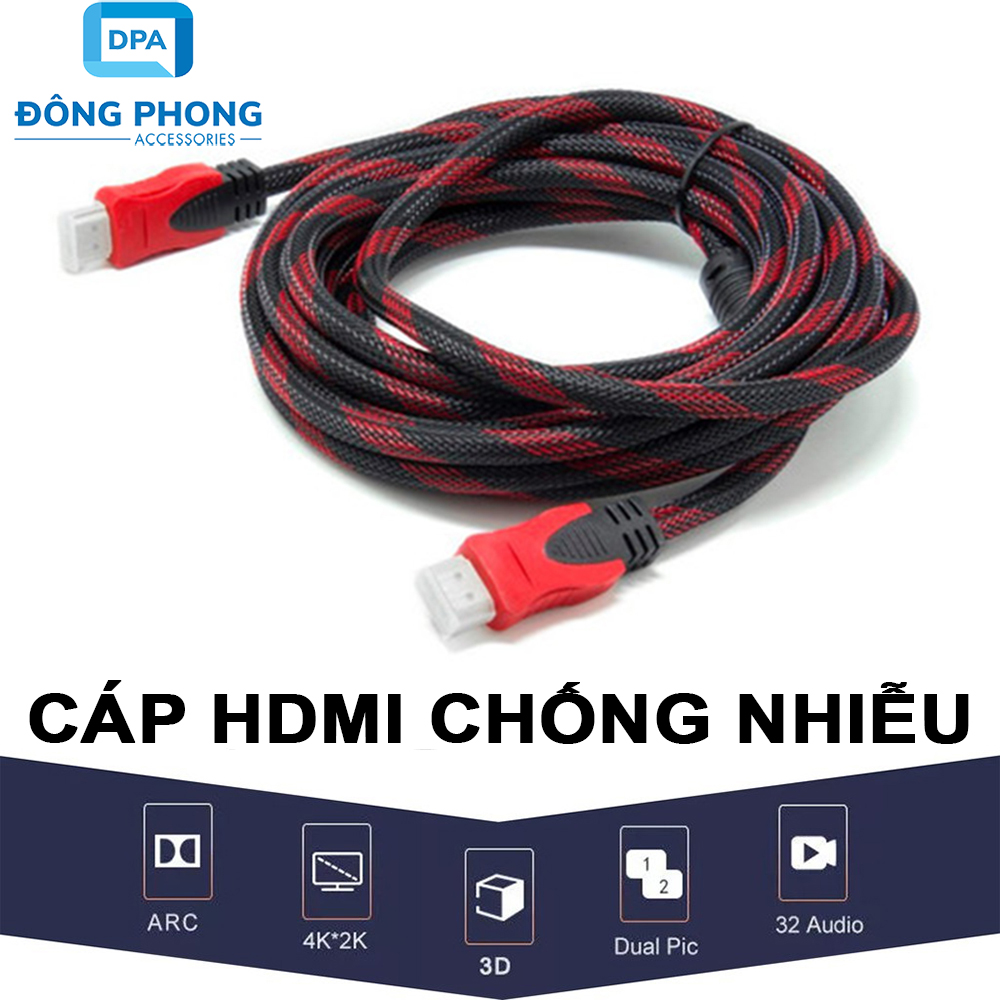 Cáp HDMI 2 Đầu Chống Nhiễu Bọc Dây Dù