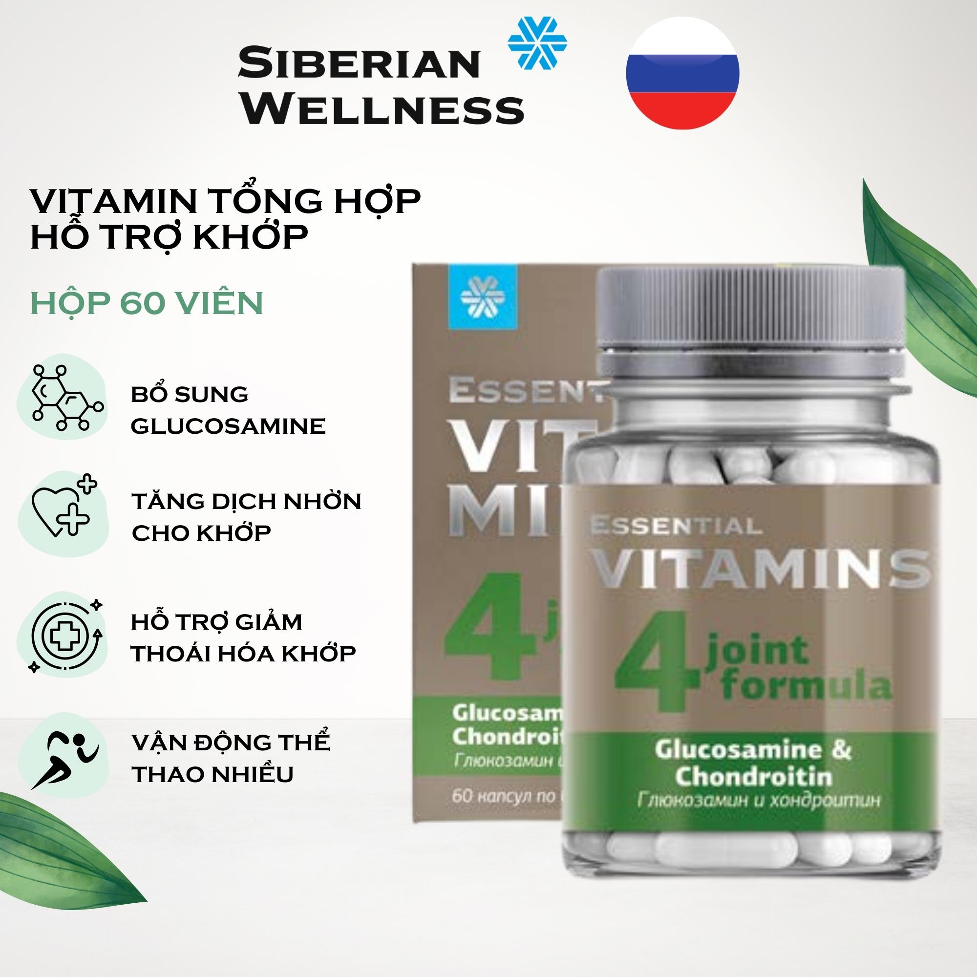 Viên uống hỗ trợ khớp Glucosamine & Chondroitin Siberian Wellness của Nga - hàng chính hãng
