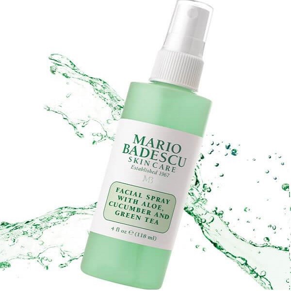 Toner dạng xịt Mario Badescu Facial Spray with Aloe, Cucumber and Green Tea 118ml