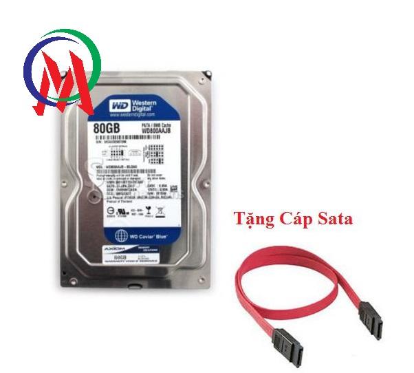Ổ cứng máy pc 80gb wd tặng kèm cáp sata