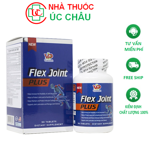 Viên uống bổ khớp Flex Joint Plus VITAPEARL, giúp khớp hoạt động linh hoạt, giảm thoái hóa khớp- Hộp